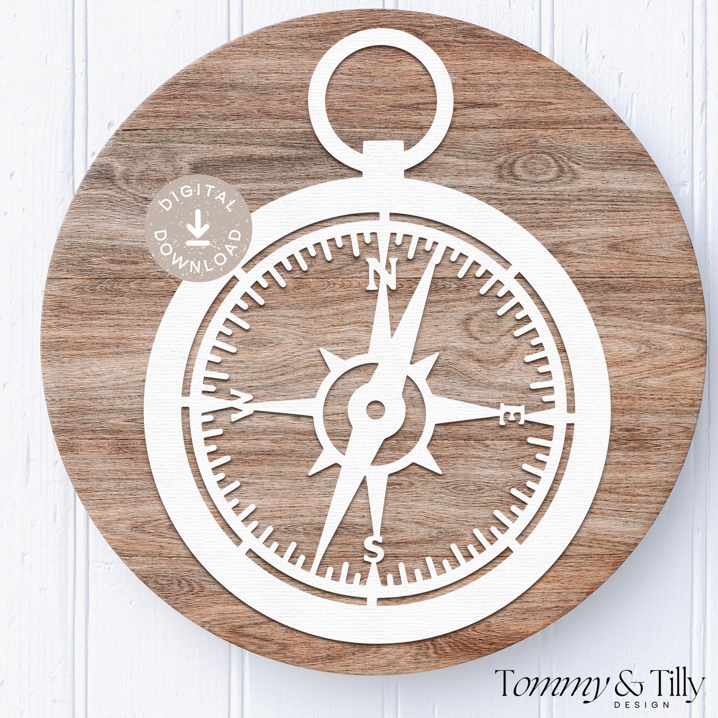 Compass SVG Papercut Template | Hobbies | HOB019